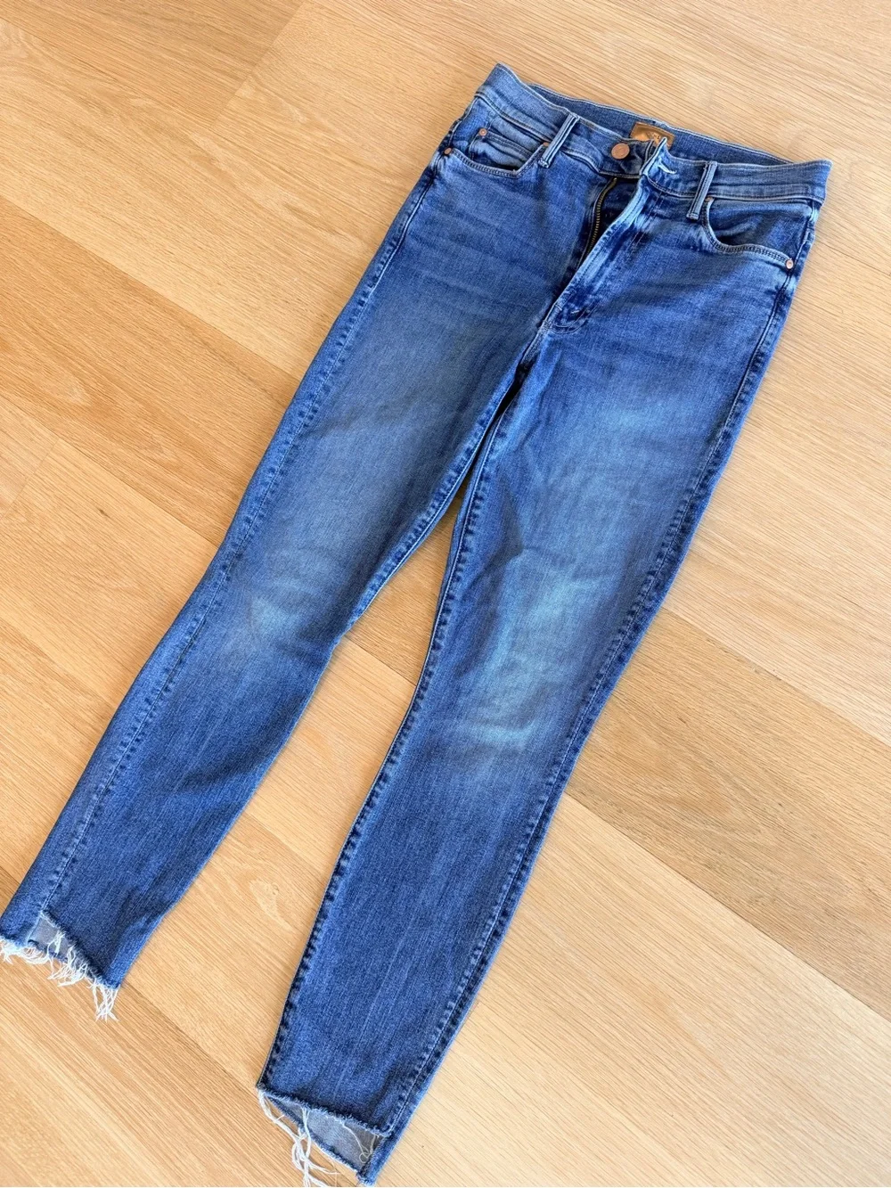 Mother Women’s High-Rise Skinny Jeans in Blue